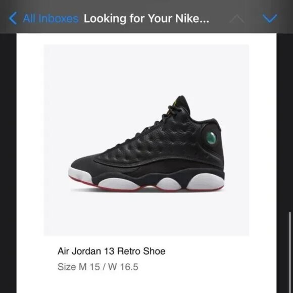 2023 Air Jordan 13 Retro Playoffs Black Varsity Red White 414571-062 Size 8 - 13 - Picture 7 of 11